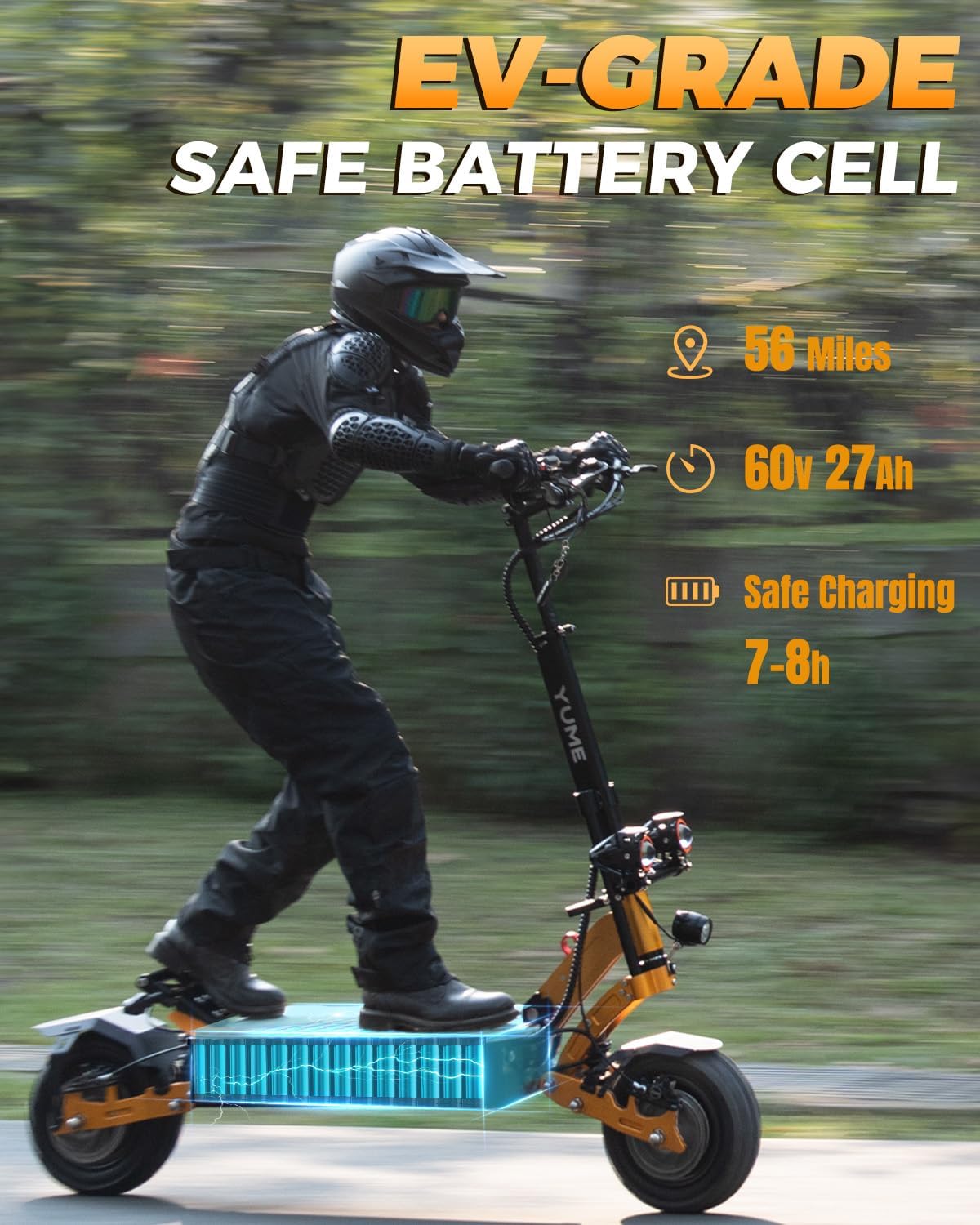 YUME X11+ Standup DUAL DRIVE Standup scooter 6KW 50MPH