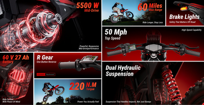Yozma IN 10 Pro High-Performance Off-Road Electric Dirt Bike